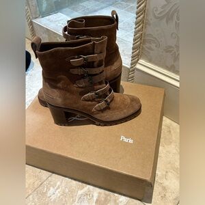 Christian Louboutin Brown Ankle Boots